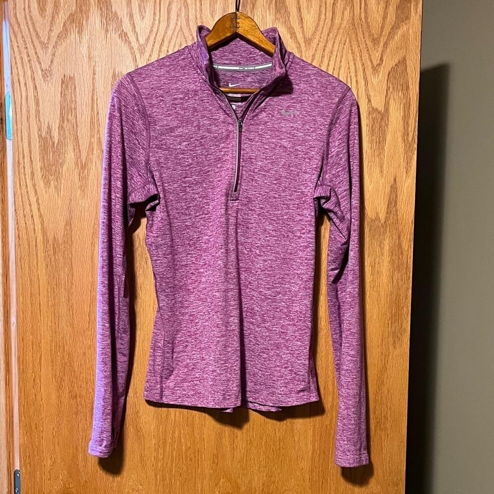 Nike Women's Heathered Purple Long Sleeve Top